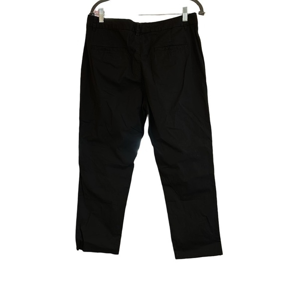 Nili Lotan Cotton Twill Black Ankle Pants Size 10 - Picture 3 of 6